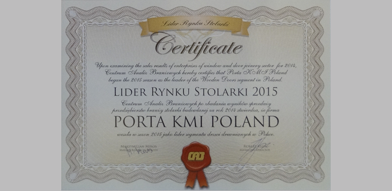 Porta w 2015 roku po raz kolejny Liderem Rynku Stolarki!