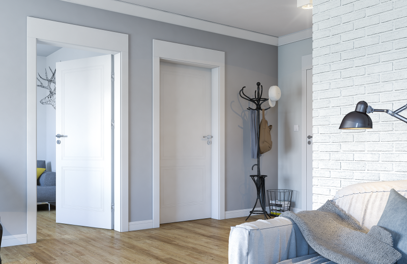 białe drzwi pełne z kolekcji PORTA VECTOR PREMIUM