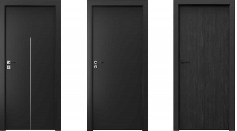 Czarne drzwi z kolekcji Porta