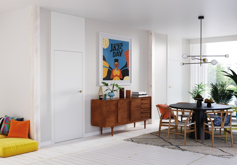 biale drzwi PORTA VECTOR Premium model T skrzydlo pelne