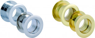 Bagues de ventilation rondes — argent / argent mat