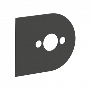 Plaque ronde — noir