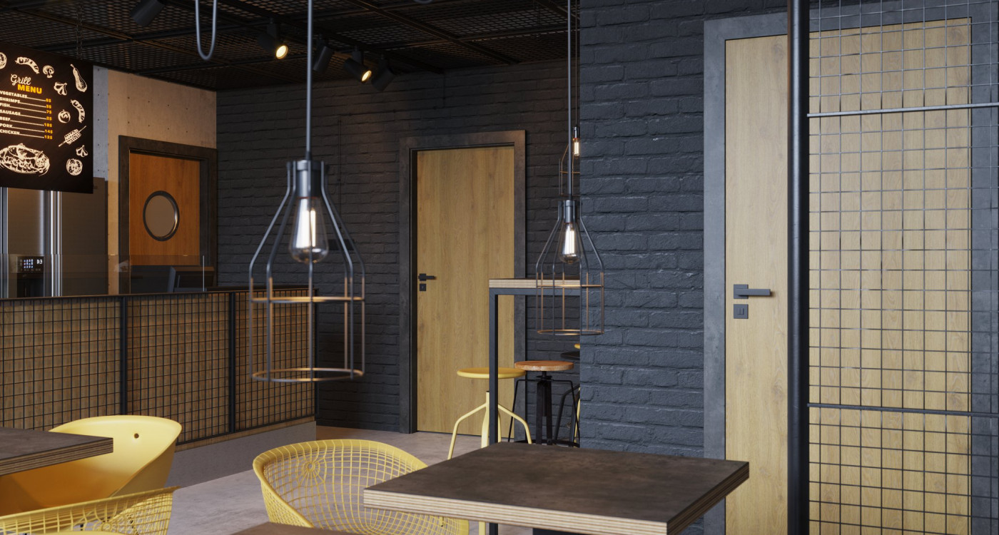 PORTA CPL, 11, Laminat Cpl, Dąb Naturalny, Ośc. PS, Laminat Cpl, Beton Ciemny, Klamka Elegant_Czarny