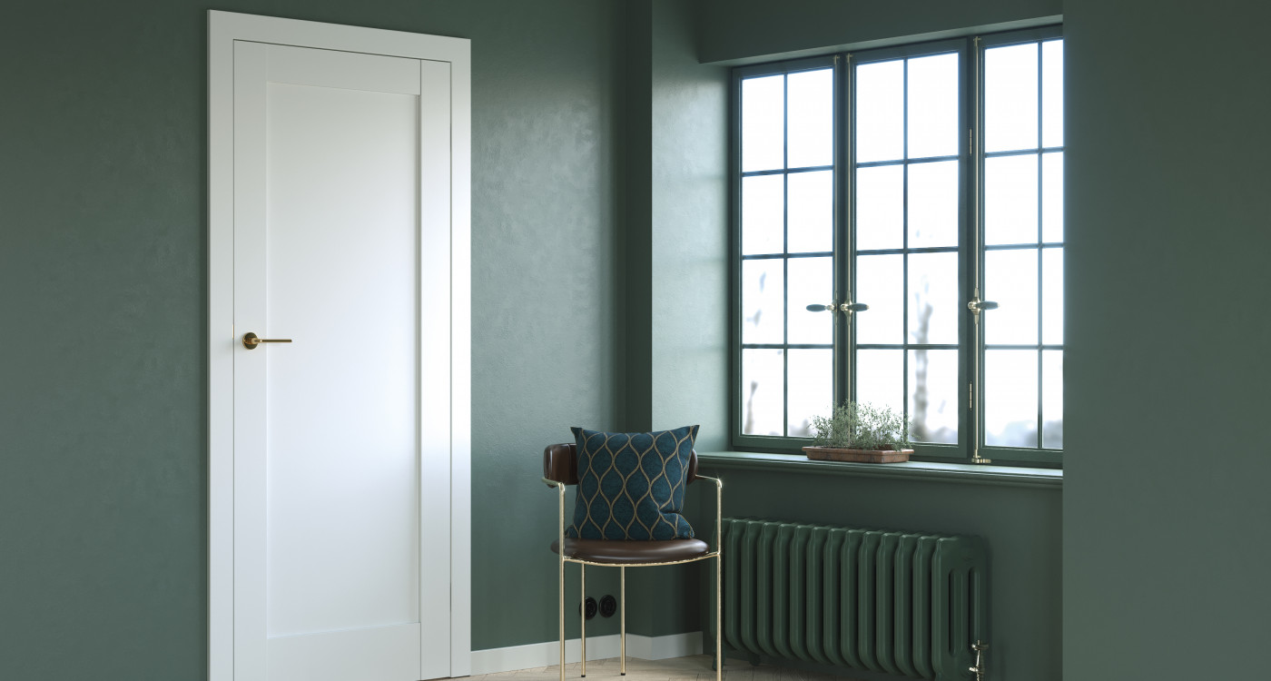 PORTA GRANDE, A0, bialy, osc Ps Elegance, klamka Bella Zloty