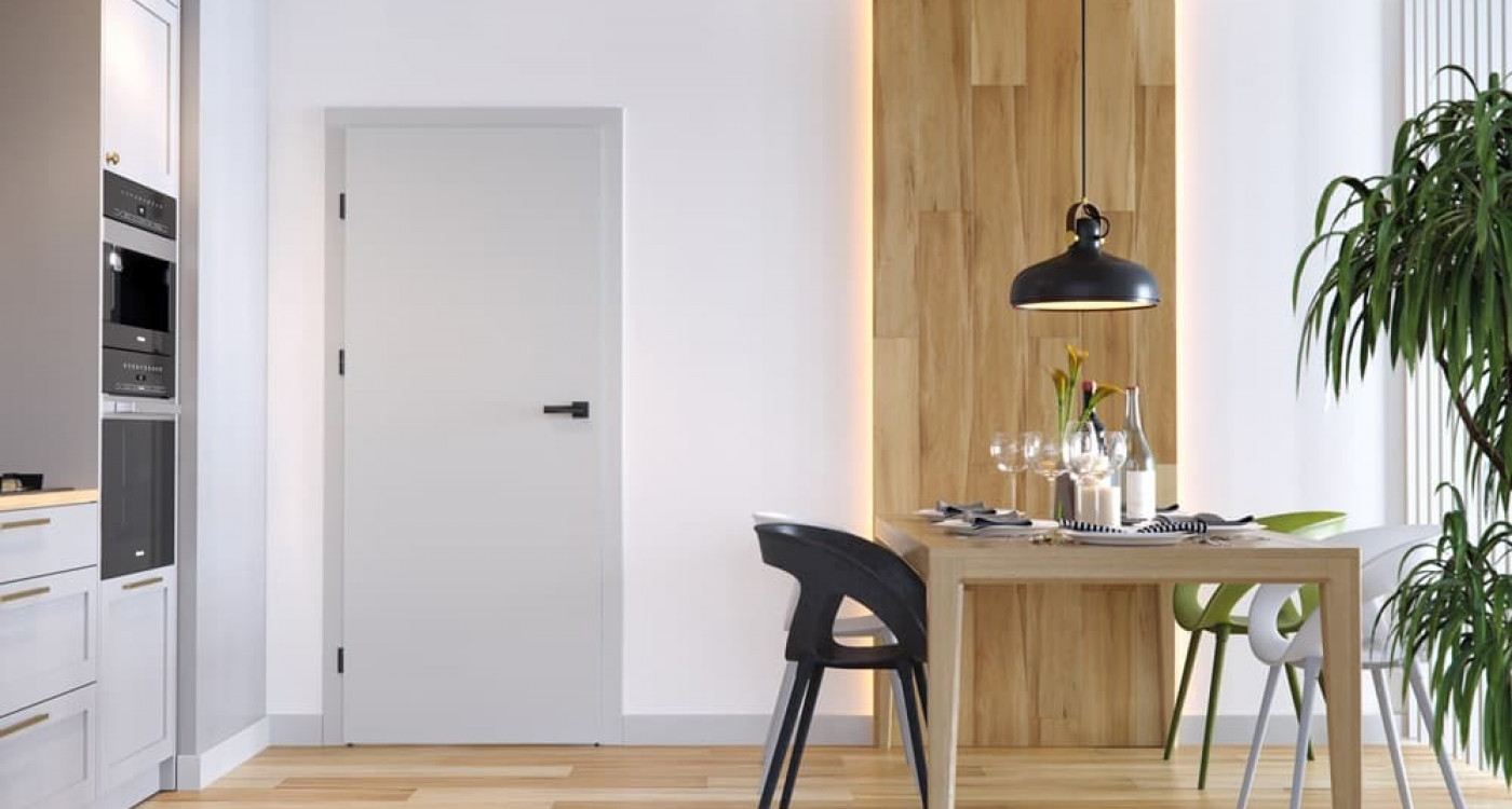 szare drzwi pełne PORTA DECOR model P