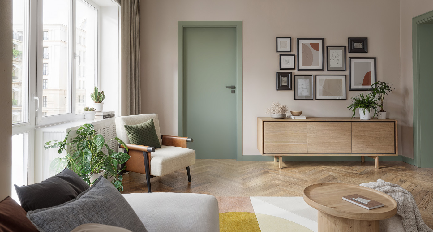 PORTA DECOR_P_Laminat PP_Oliwka_Ośc. PS_Klamka Simple_Czarny_Arn Porta_Poziom_www
