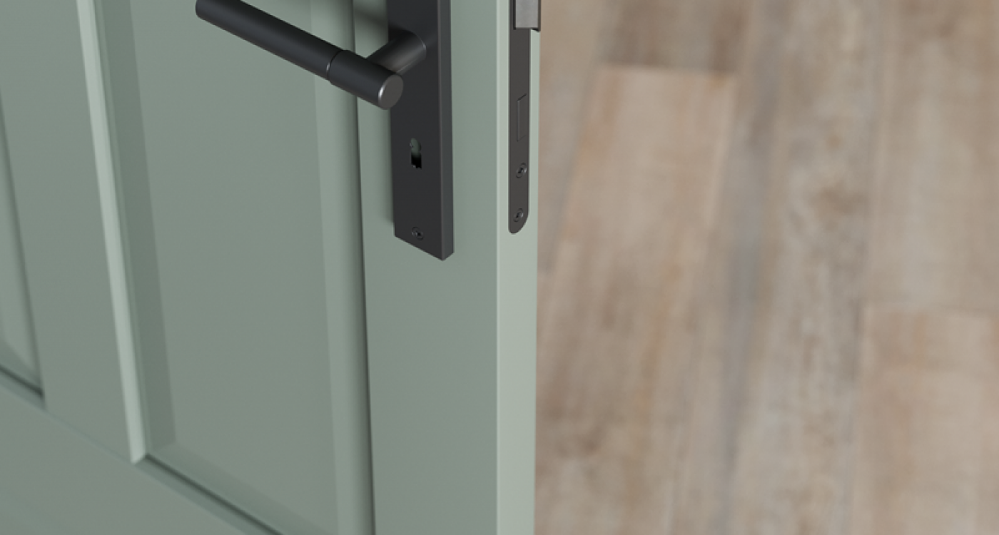 PORTA HARMONY_B0_Okleina Portadecor Oliwka_klamka Lungo Czarny_detal_ujęcie3 — kopia