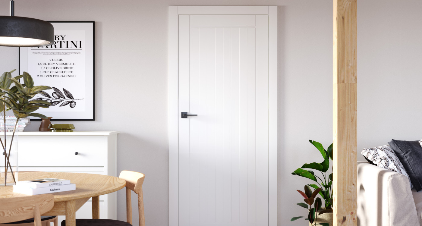 PORTA OSLO_1_Lakier UV Premium_Biały_Ośc. PS Elegance 90 stopni_Klamka Segura_ Czarny_Arn_Porta_Rustic_Pion