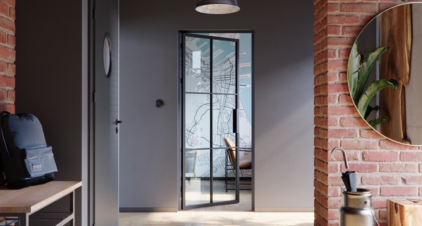 PORTA LOFT STALOWE_1_Farba Proszkowa_Czarny Struktura