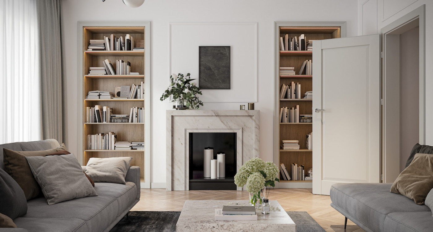 PORTA BALANCE_B0_Okleina Portadecor_Szary_Ośc.Ps_Klamka Doro Srebrny_Arn_Porta_RN