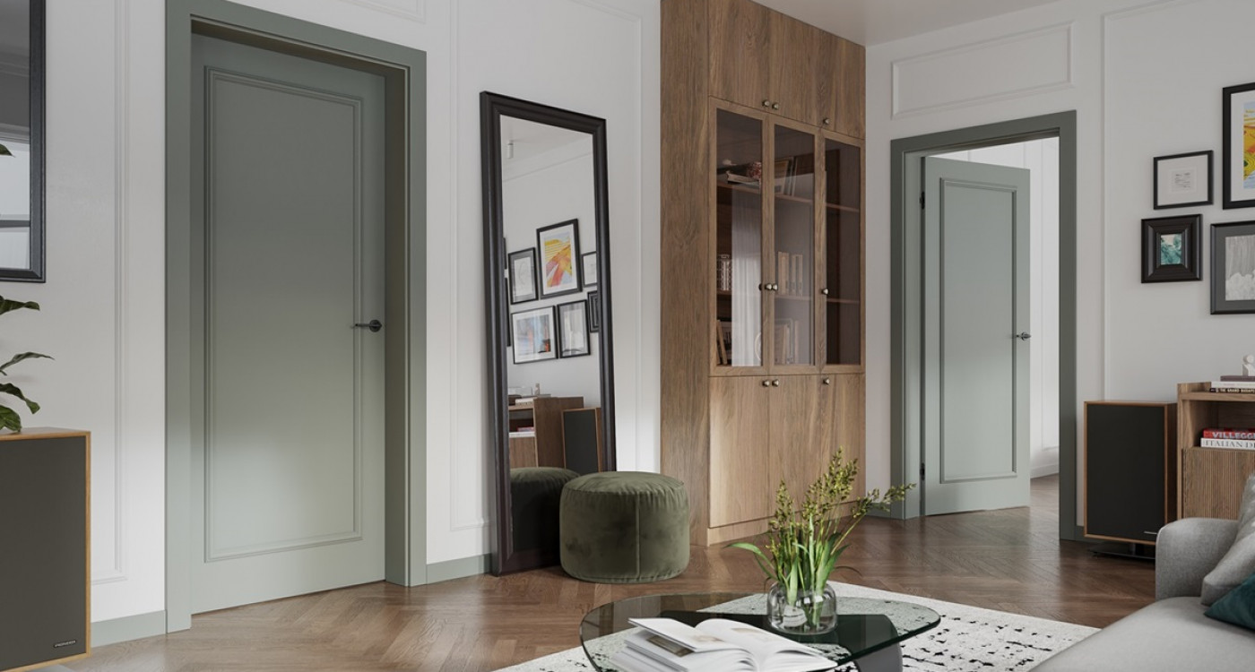 zielone drzwi wewnętrzne PORTA P POWIETRZE model 2_kolor Oliwka