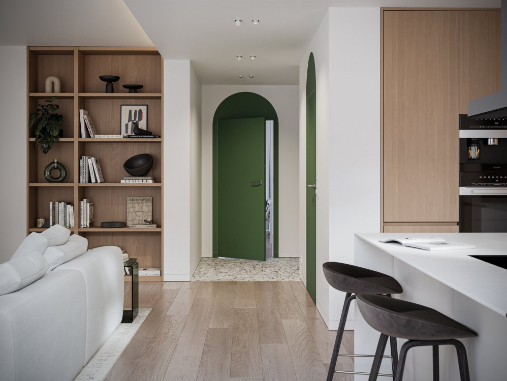 PORTA HIDE_11_Zieleń Promocji_Ośc. Uryta Aluminiowa_Klamka Azalia Chrom Satyna_Arn_Porta_RN