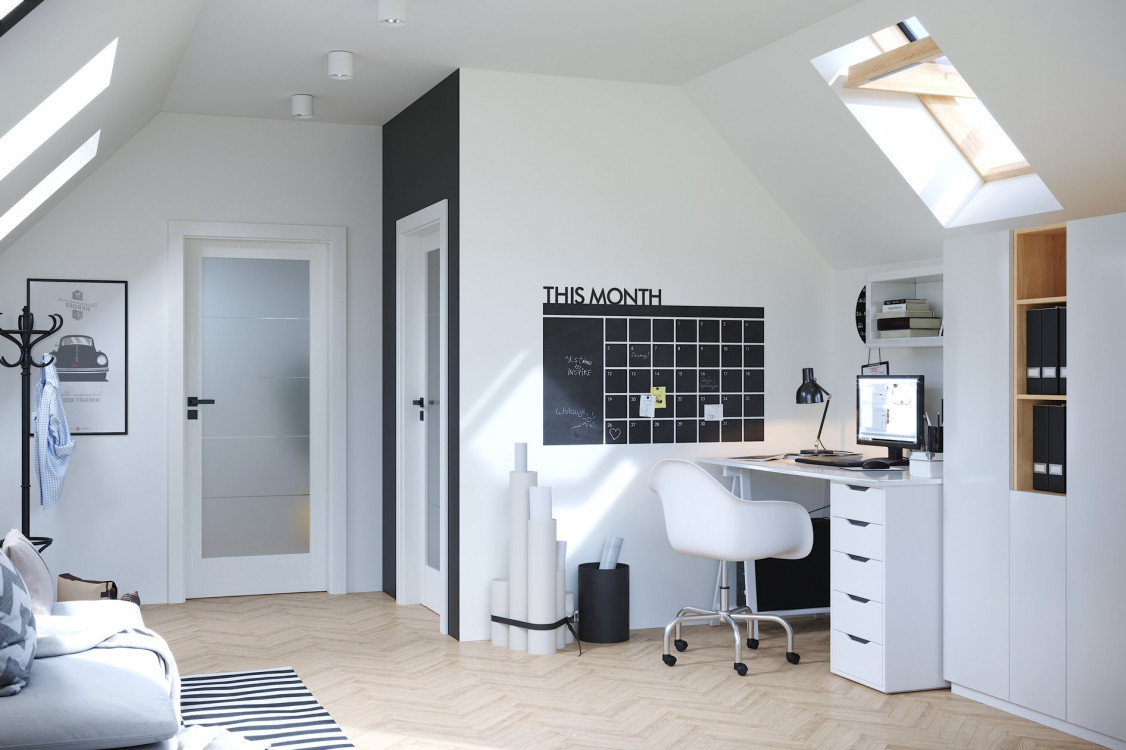 PORTA VERTE HOME B5, Okleina Portasynchro3d, Wenge White, Ośc. PS, Klamka Elegant Czarny