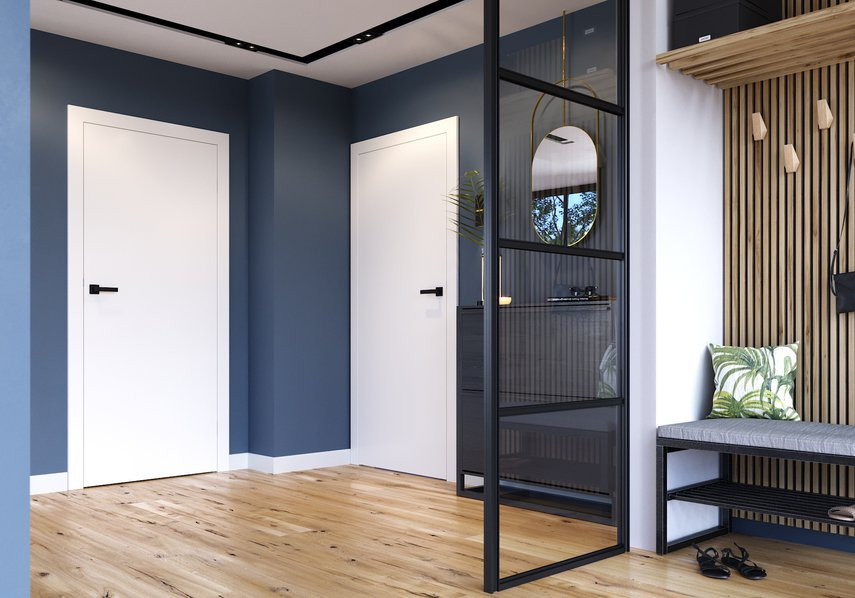 PORTA VECTOR Premium T, Lakier UV Premium, Biały, Ośc. PSE, Klamka Elegant Czarny