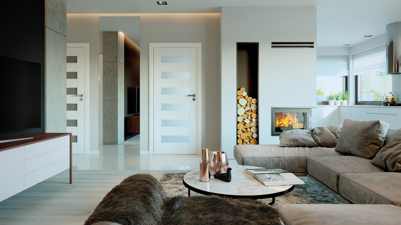 PORTA KONCEPT_C6_Okleina Lakier Premium_Biały_Ośc.PS Elegance_Klamka Office Srebrny_Arn__Weselak_RN