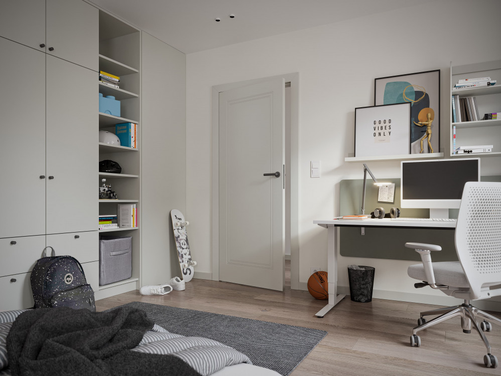 PORTA VECTOR Premium, U, Lakier Uv Premium Plus Szary, Ośc.PS Elegance, Klamka Azura Czarny