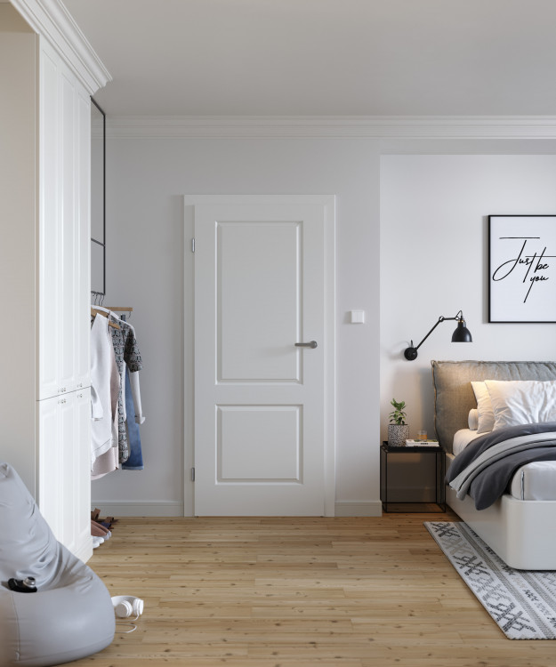 PORTA ROYAL_A_Lakier Premium_Biały_Ośc. PS_Klamka Klamka Simplo Srebrny_arn_pion