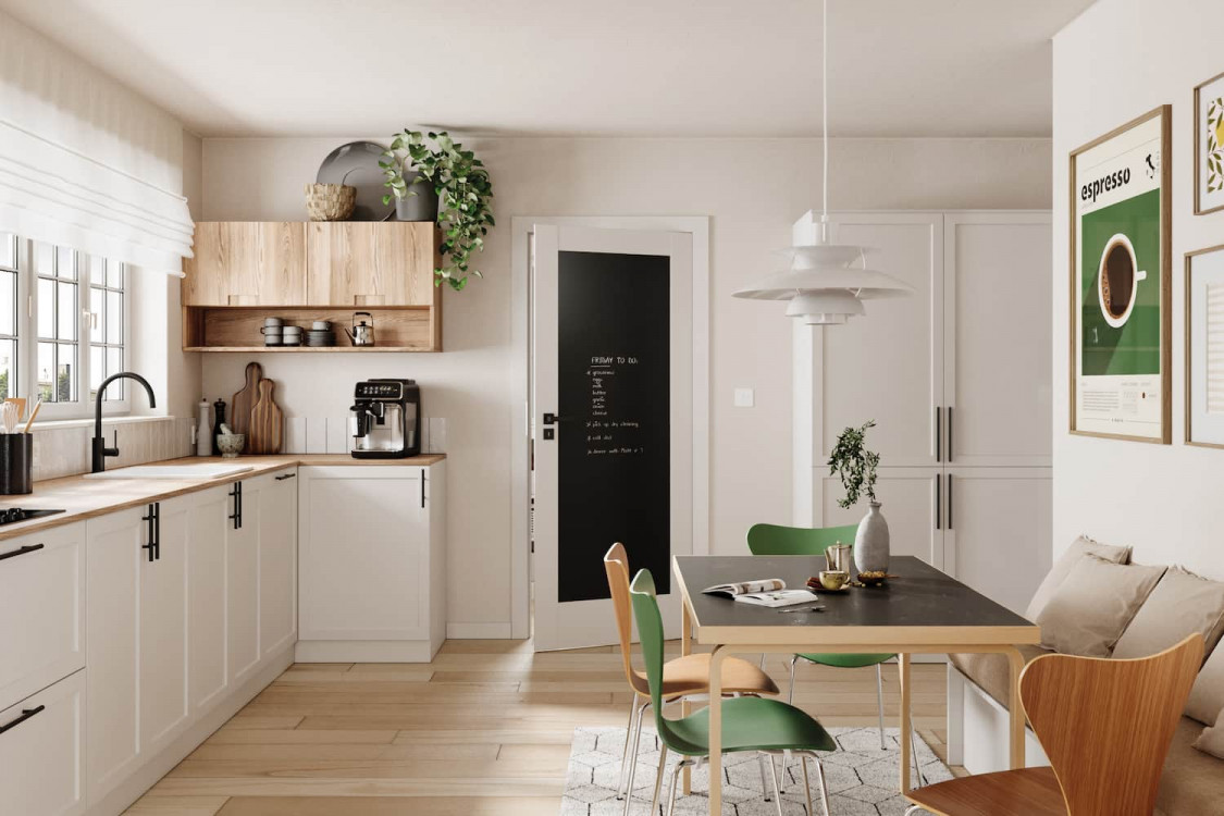 białe drzwi wewnętrzne PORTA CLASSIC HOME model A0 z Tablicą